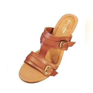NEW Naturalizer N5 Comfort Wedge Leather Sandals 9.5 Wide